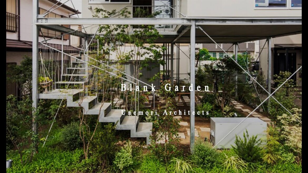 Garden with trees and porch space under the eaves