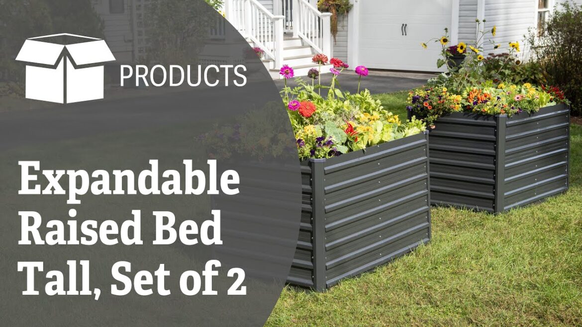Expandable Rectangle Metal Raised Bed Tall, Set of 2 (30" D)