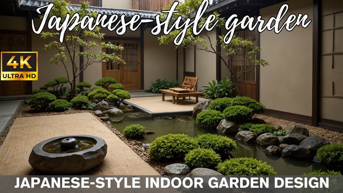 Japanese style indoor garden design. Bringing nature and tranquility into the house