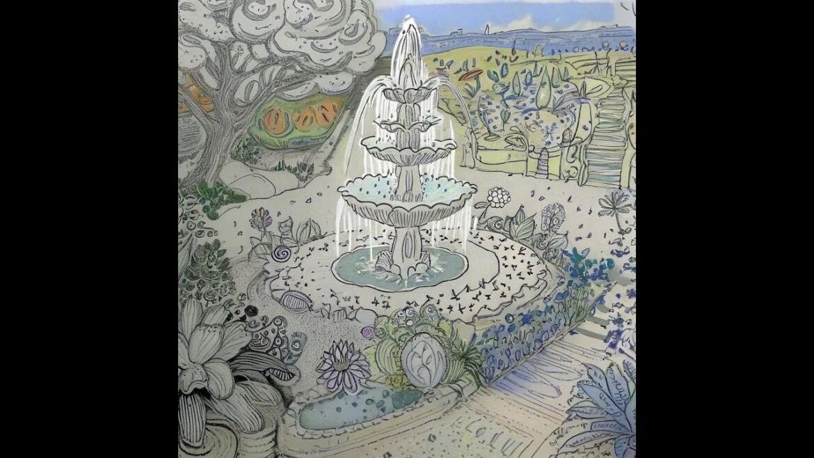37 FOUNTAIN GARDENS IN COLORS AMONG GREYSCALE & 3 NEW ORIGINAL READ-ALOUD FAIRY TALES OF PERFUMES