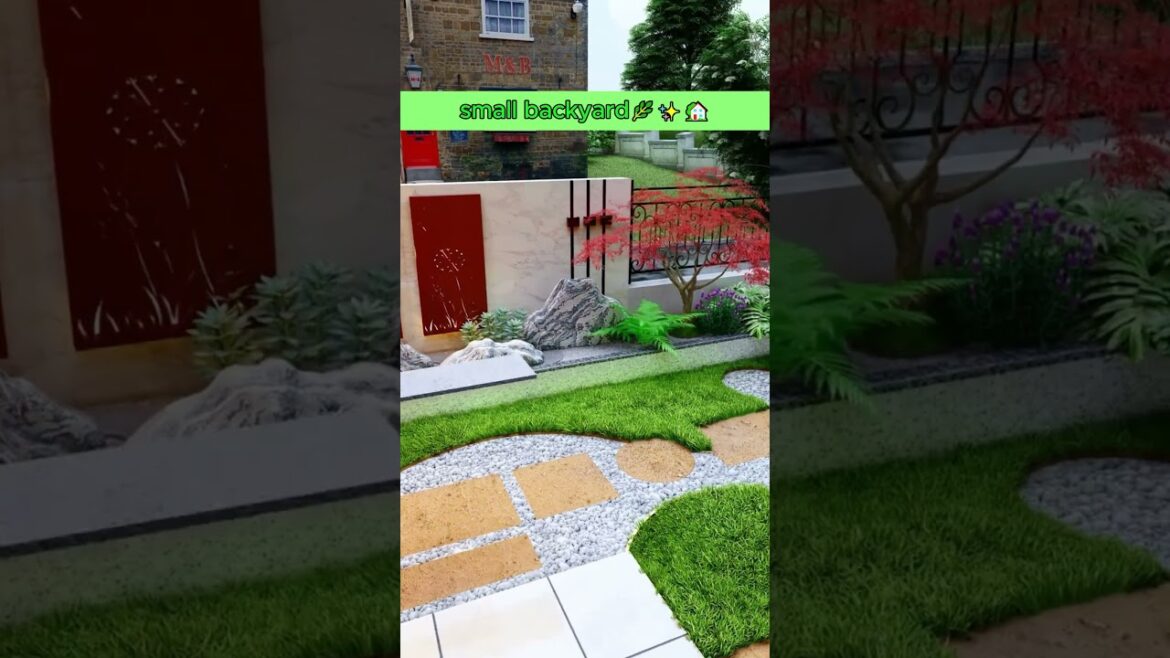 SMALL BACKYAD ! 🌿✨  🍃🏡#BackyardTransformation #SmallSpaceDesign #CozyRetreat #FunctionalBackyard