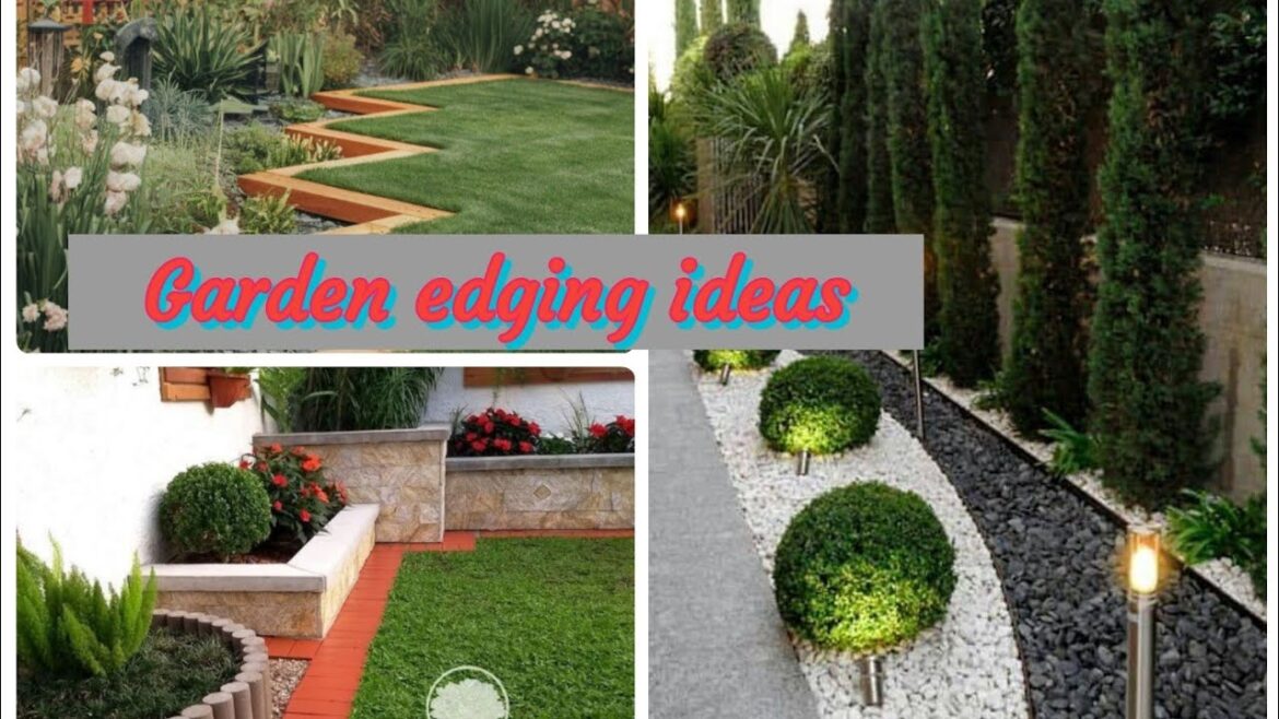 Lawn edging ideas//Stylish garden bed edging designs#lawnedging #gardenedging
