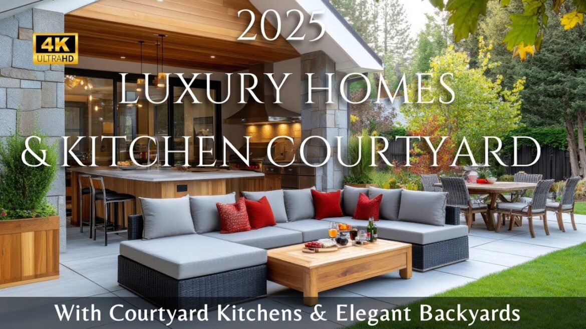 2025 Luxury Homes with Seamless Indoor-Outdoor Bliss: Courtyard Kitchens & Elegant Backyards