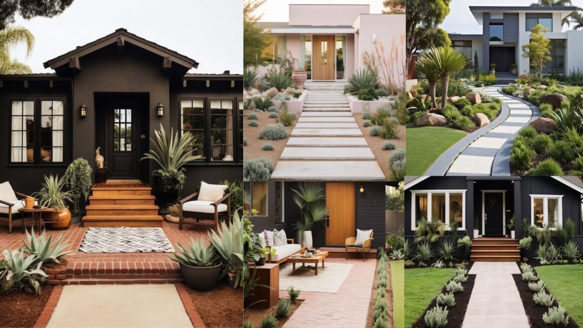 Latest house front yard landscaping ideas||front yard makeover||small front yard landscaping