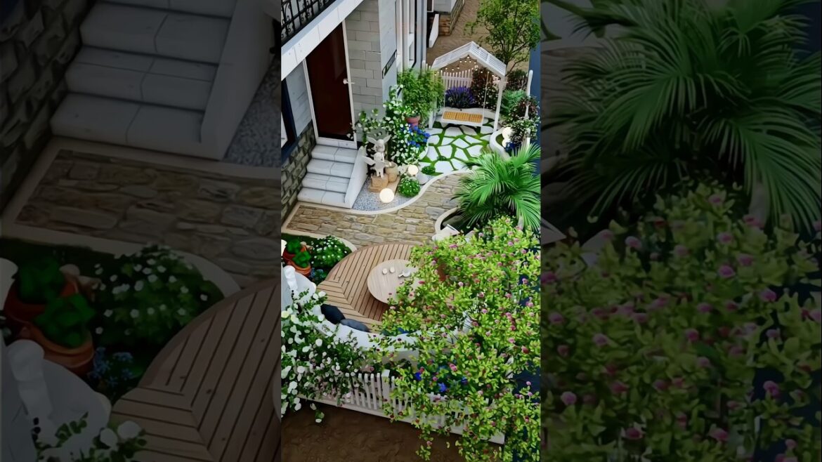 Ultimate Courtyard design😍 #shorts #interiordesign #garden #animation Ultimate Courtyard design😍 #shorts #interiordesign #garden #animation