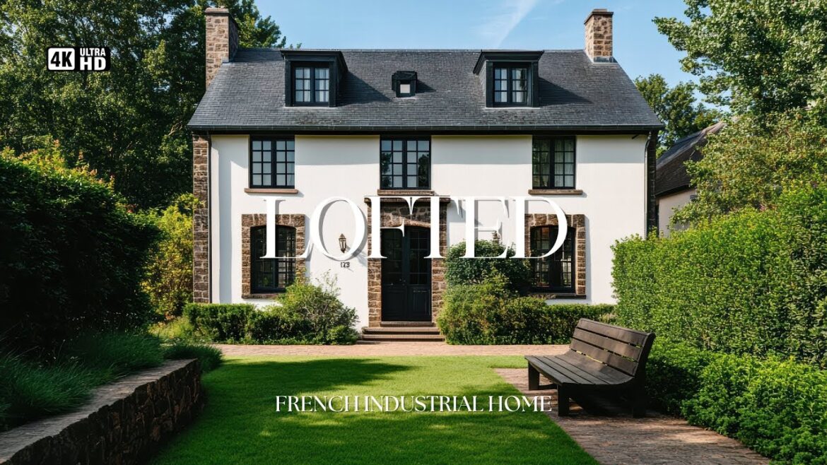 Charming French Countryside: Small Rustic Cottage & Industrial Garden Design