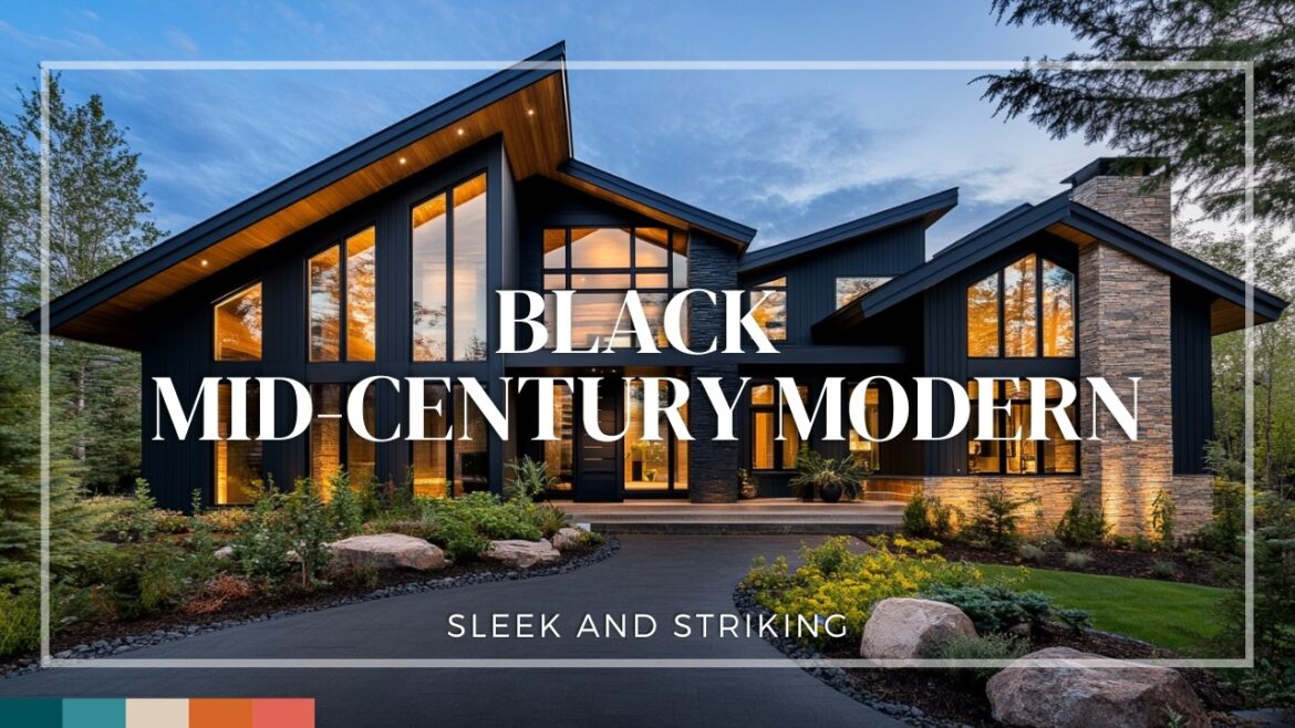 Sleek and Striking: Exploring Black Homes in Mid-Century Modern Style