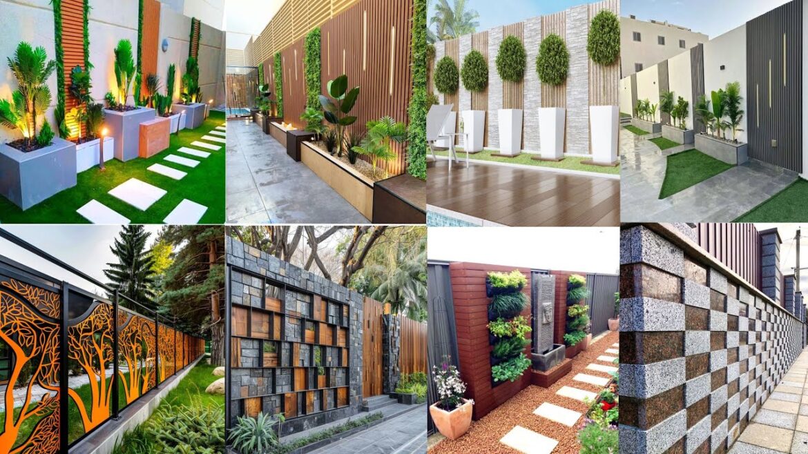 Garden wall decoration ideas / home Garden fence Designs / Backyard Garden Wall interior design 2025