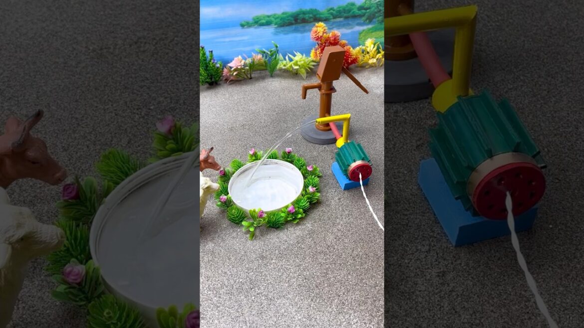 Mini hand pump project water with supply motor sheep cow drink farm #waterpump #229 Mini hand pump project water with supply motor sheep cow drink farm #waterpump #229