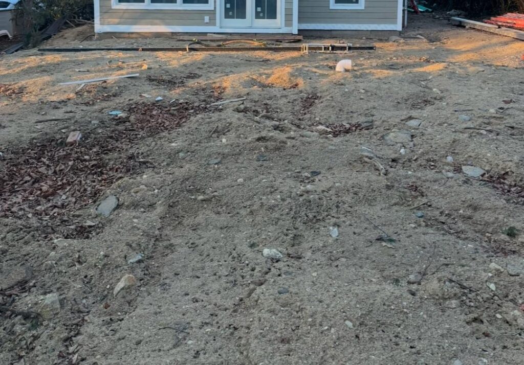 Lawn after construction