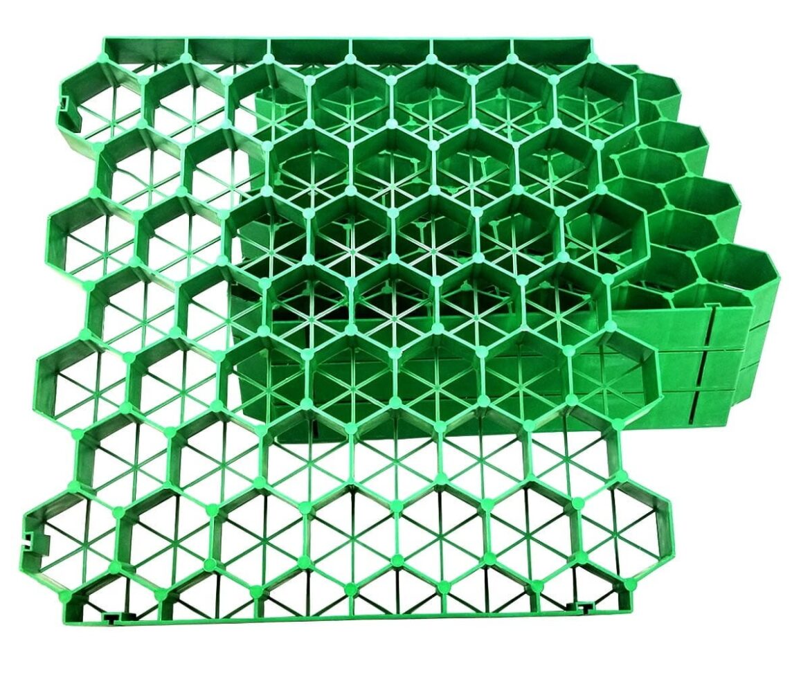 Can I park on grass tiles for 3-4 weeks during snowy weather?