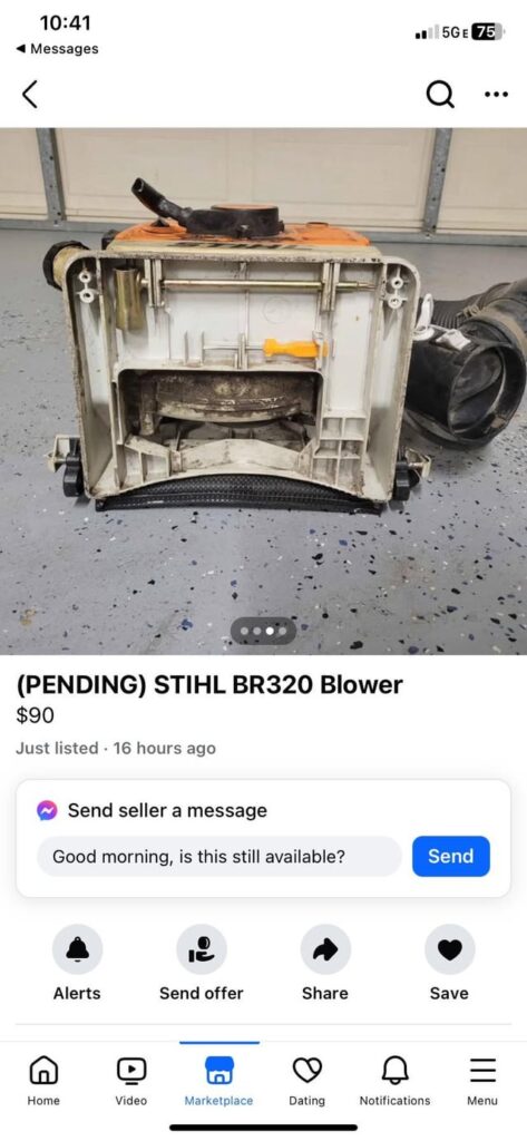 Is this real I saw this Facebook marketplace on blower