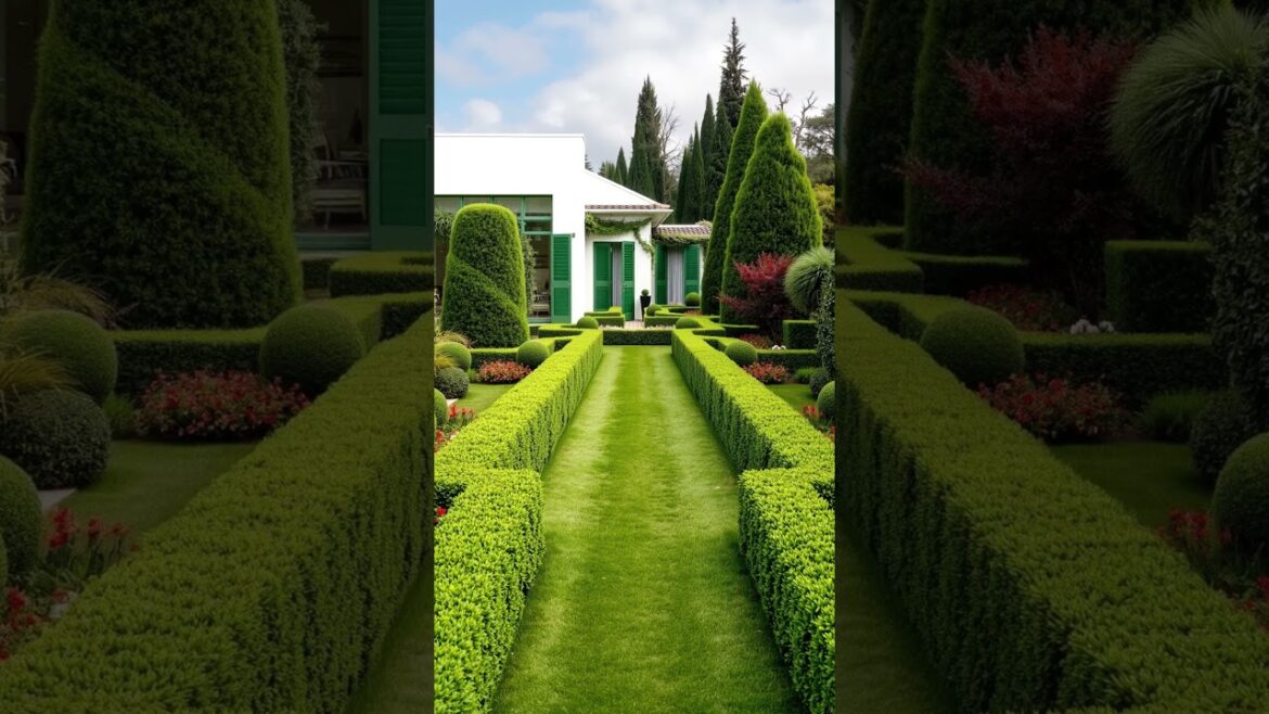 Timeless Garden Elegance: Manicured Paths, Topiary, and Lush Greenery | Landscape Design Inspiration