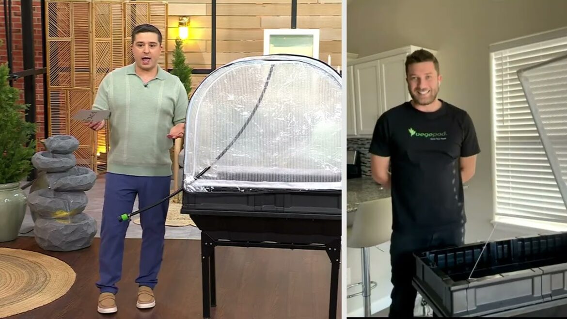 Vegepod Self-Watering Small Container Garden with Stand & Cover on QVC