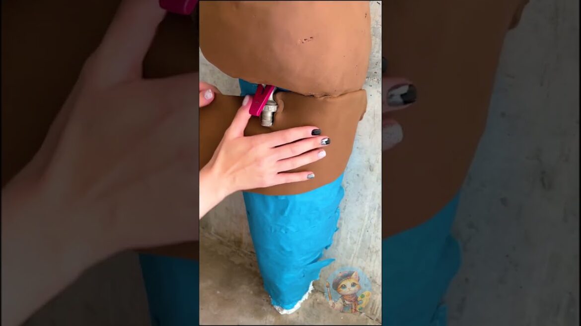 Boring outdoor faucet? Why not turn it into a dolphin 🐬 Boring outdoor faucet? Why not turn it into a dolphin 🐬