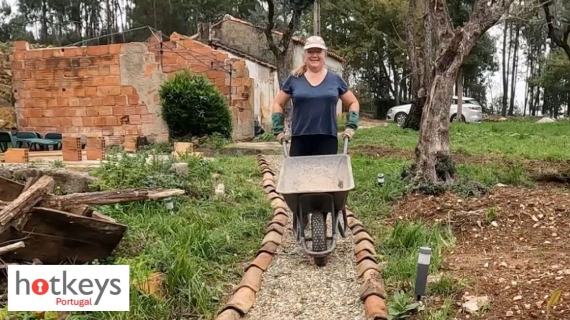 Big reveal at Portugal farmhouse renovation - Architect’s plans & sustainable wood chip paths EP61