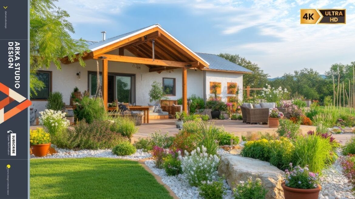 Rustic Mediterranean Farmhouse Garden, Patio, and Front Yard Landscaping Design Ideas