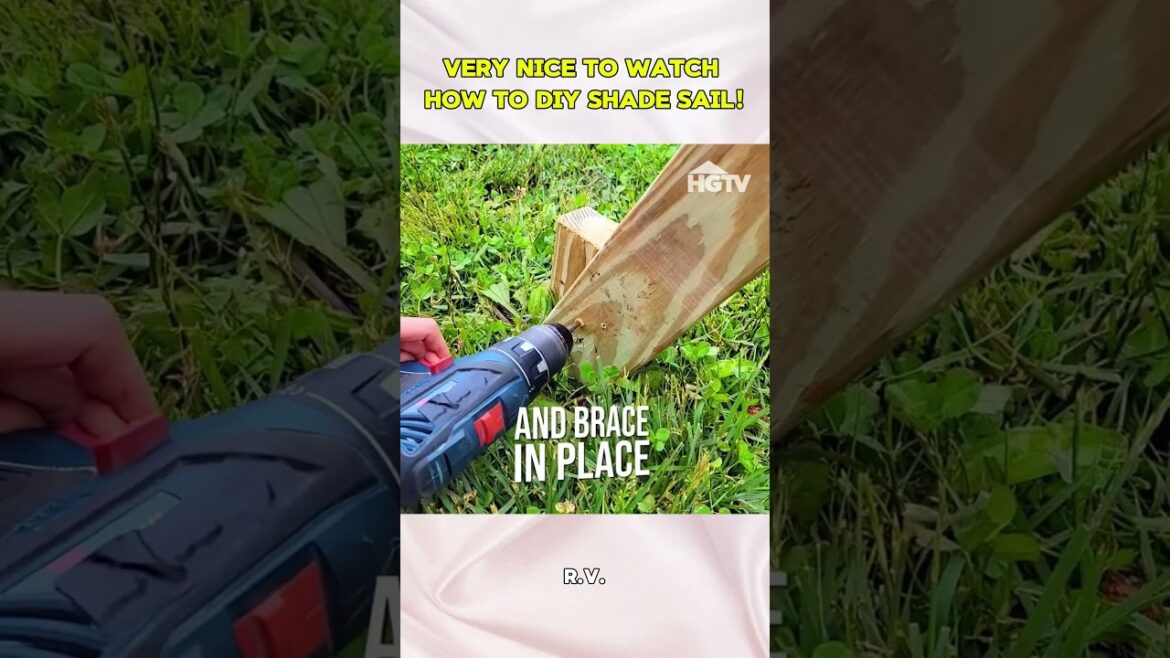 How to diy shade sail in your backyard? #outdoor #backyard #shadesail #awning #homediyideas #tips