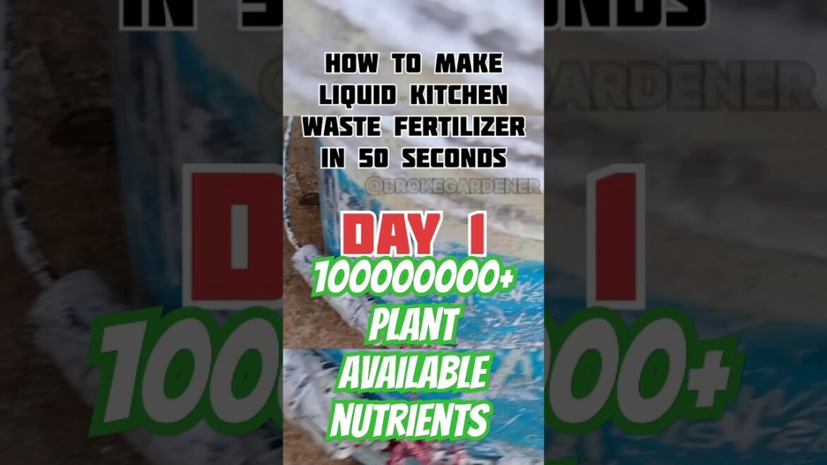 Transform Kitchen Waste into Powerful Liquid Fertilizer in 50 Seconds : Easy DIY Gardening Hack!