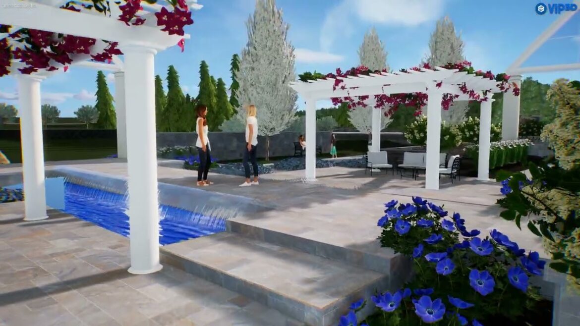 Formal entry courtyard: Landscape  Architecture / Architecture designed via Robert Blackford