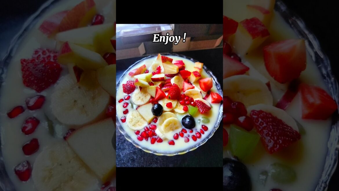Fruit Custard recipe 😋 #shorts #trending #ytshorts #food #mahakumbh2025 #cooking