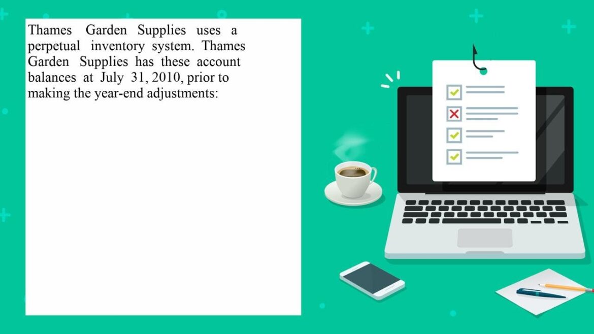 Thames Garden Supplies uses a perpetual inventory system Thames Garden Supplies has these account...