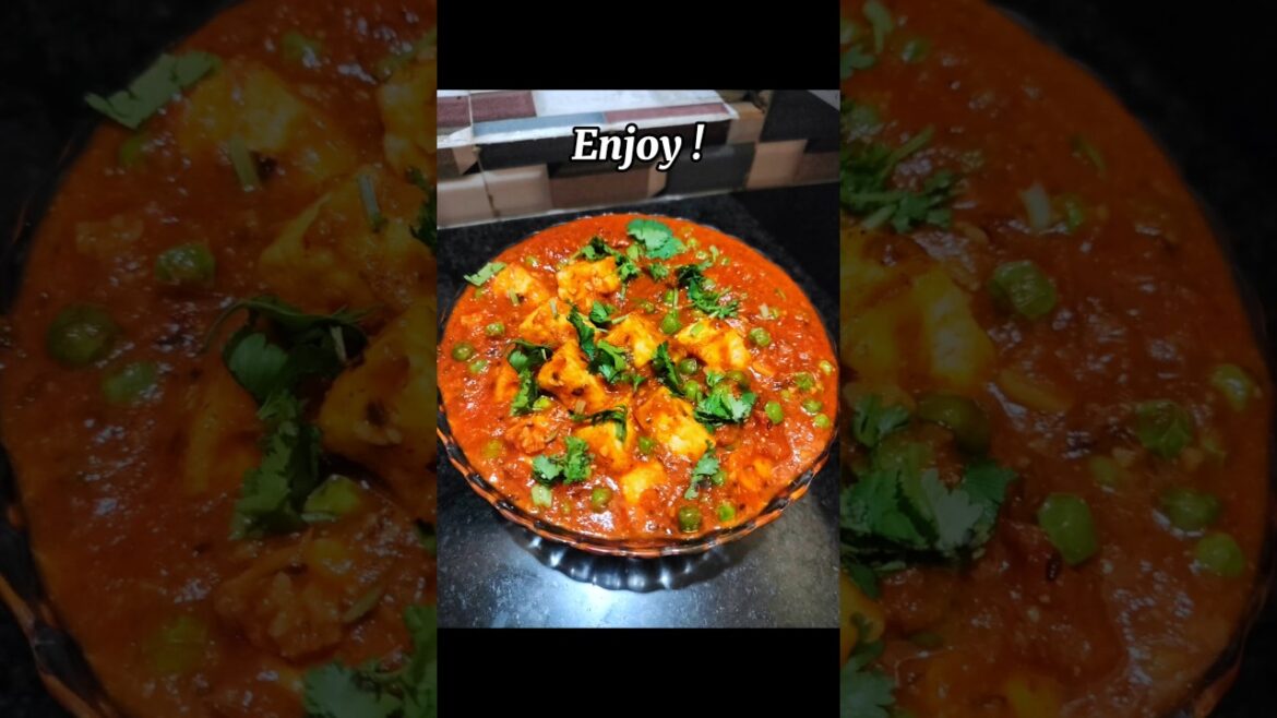 Mataar Paneer recipe 😋 #shorts #trending #ytshorts #cooking #food
