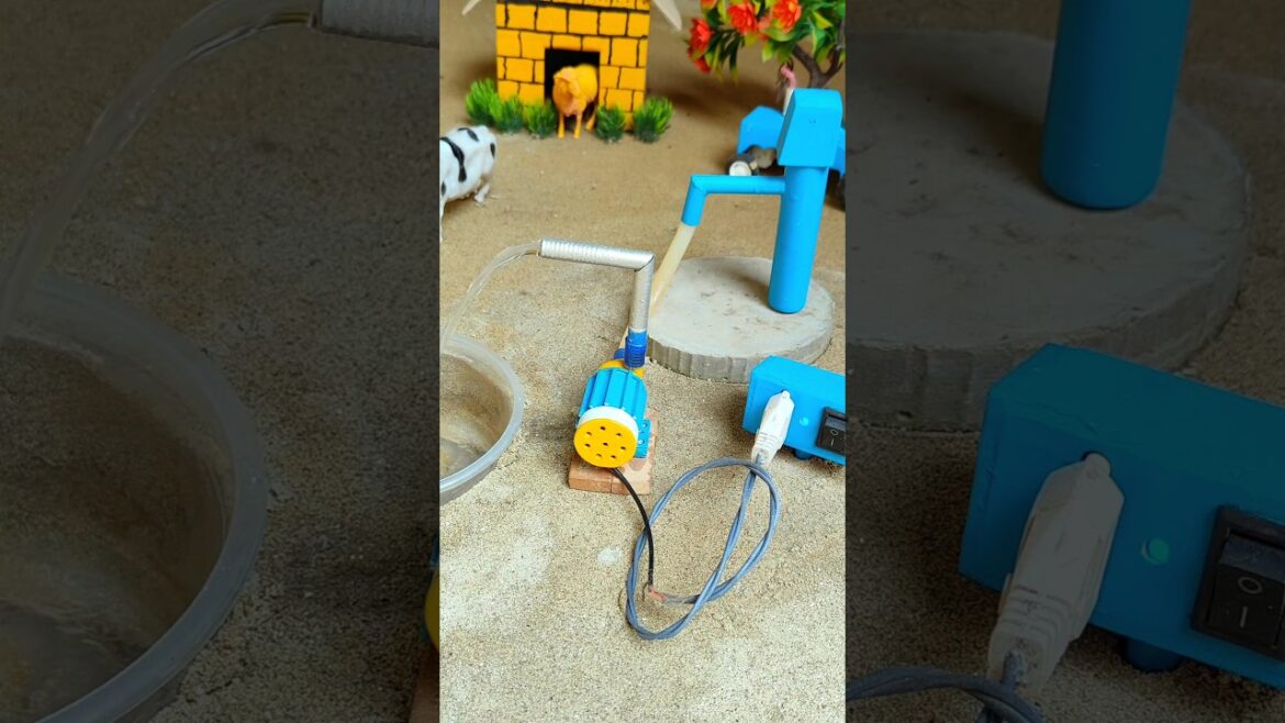 Mini hand pump project water with supply motor #waterpump #shortsfeed #shorts