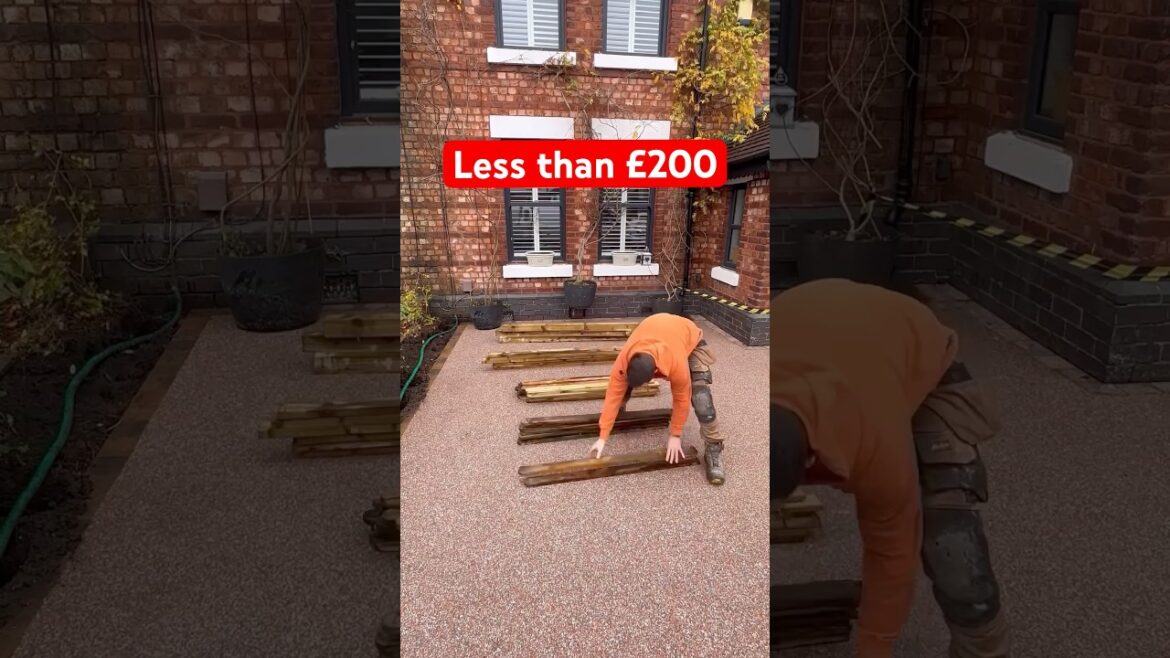 We Built This For Less Than £200 #shorts #diy #fence #landscaping #garden #property #curbappeal
