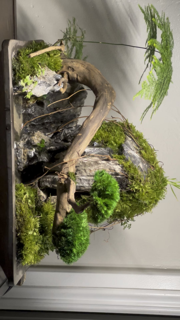 Mountain scape with a waterfall