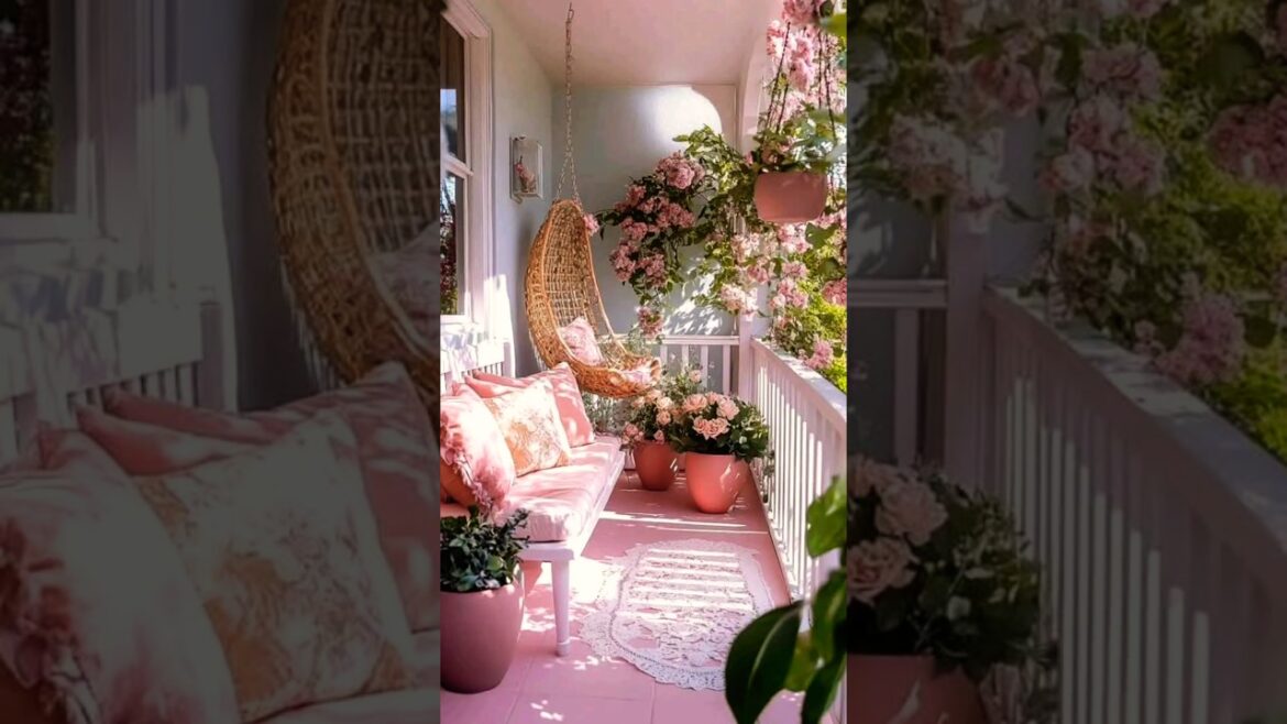 Aesthetic gardening ideas 🏘️💓🌸🌷🦩🌿 #garden #shorts