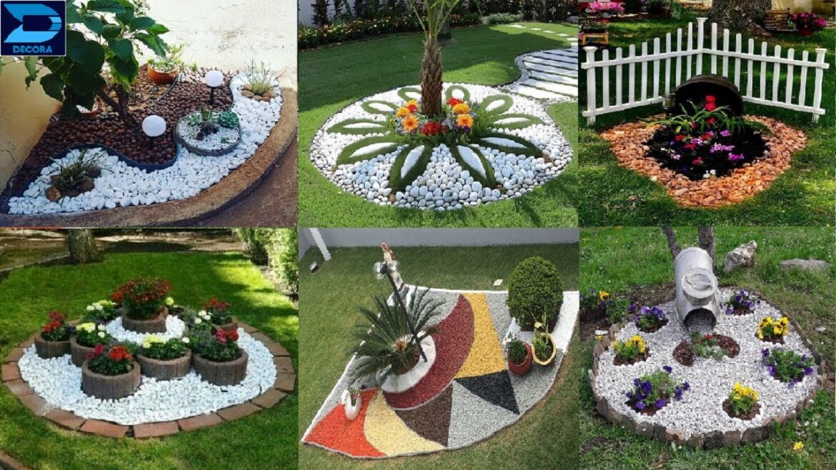 Corner Garden Ideas | Yard Corner Ideas | Pea Pebbles | Rock Garden | Pebble Rock Landscaping Ideas
