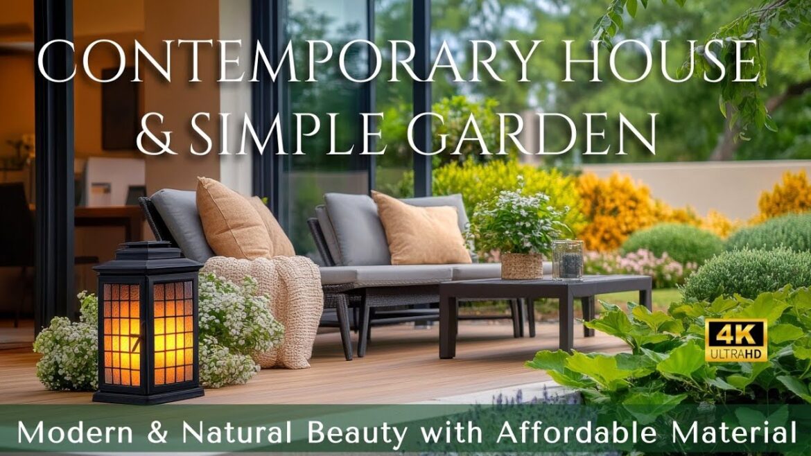 Contemporary House Design with Simple Garden: Modern Style & Natural Beauty with Affordable Material