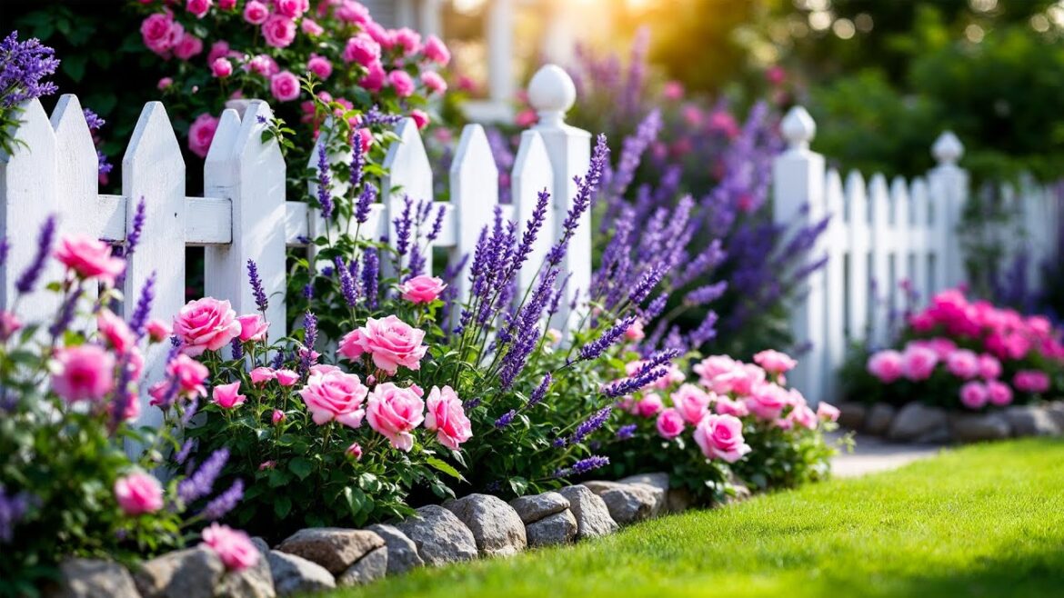 Immerse yourself in the beautiful landscape, with colorful flowers Immerse yourself in the beautiful landscape, with colorful flowers