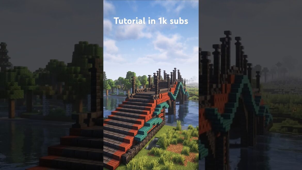 Building a Japanese Bridge in Minecraft!