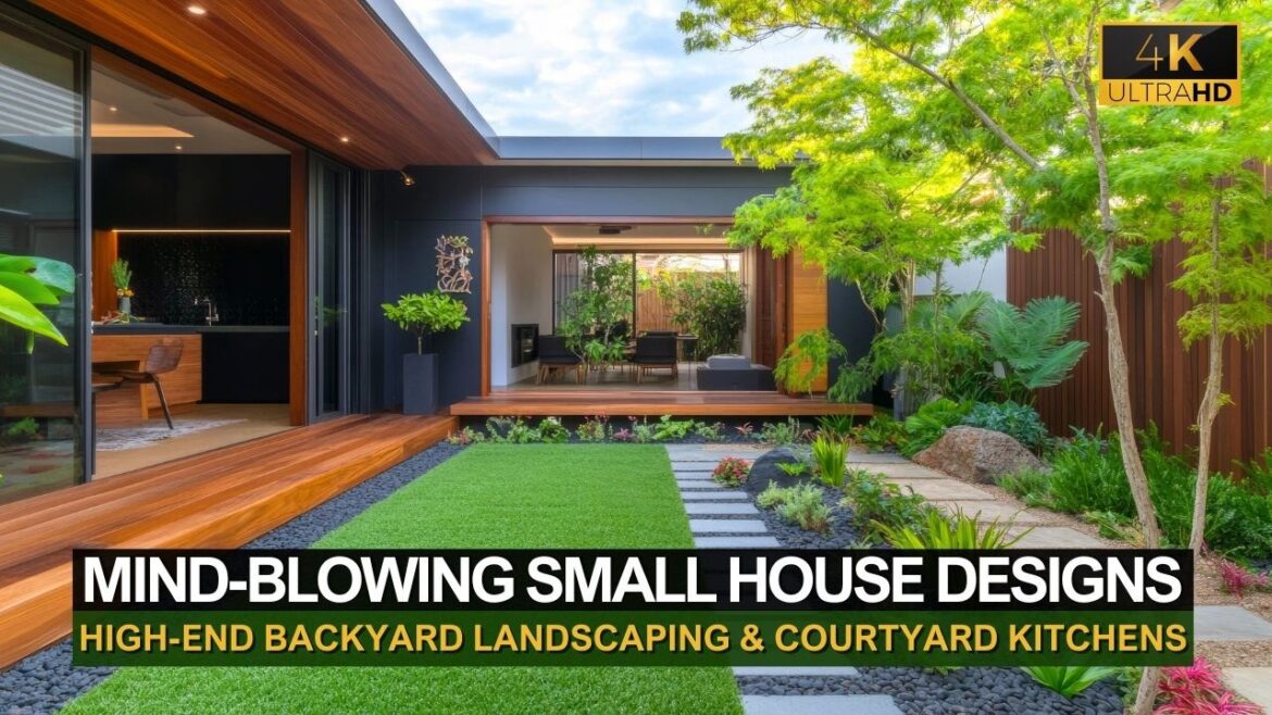 Mind-Blowing Small House Designs with High-End Backyard Landscaping & Courtyard Kitchens Mind-Blowing Small House Designs with High-End Backyard Landscaping & Courtyard Kitchens