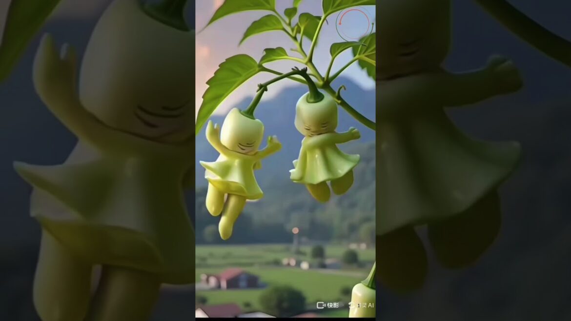 Vegetable Dancing Trends Funny Way , Changes colour and shape with music