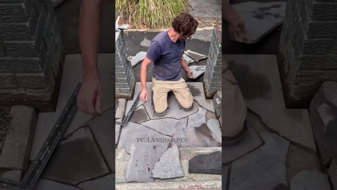 Creating a Beautiful Bluestone Crazy Paving Front Step