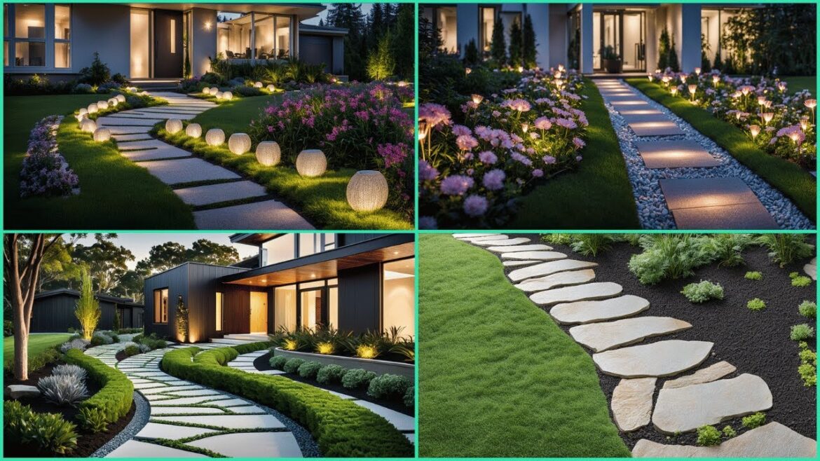 Modern Home Pathway Design Ideas for Beautiful House Exterior: Backyard Walkway Landscape Designs Modern Home Pathway Design Ideas for Beautiful House Exterior: Backyard Walkway Landscape Designs