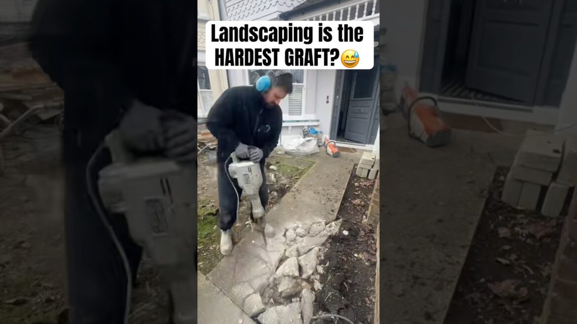 Landscaping is the HARDEST GRAFT?😅 Agree or Disagree?✅ #landscaping #landscaper #landscapinggoals