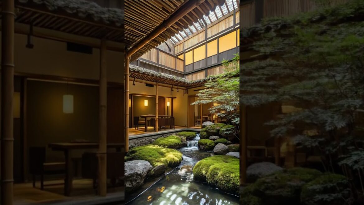 Indoor Garden Landscape Arrangement with River Flow | Backyard Landscaping Ideas