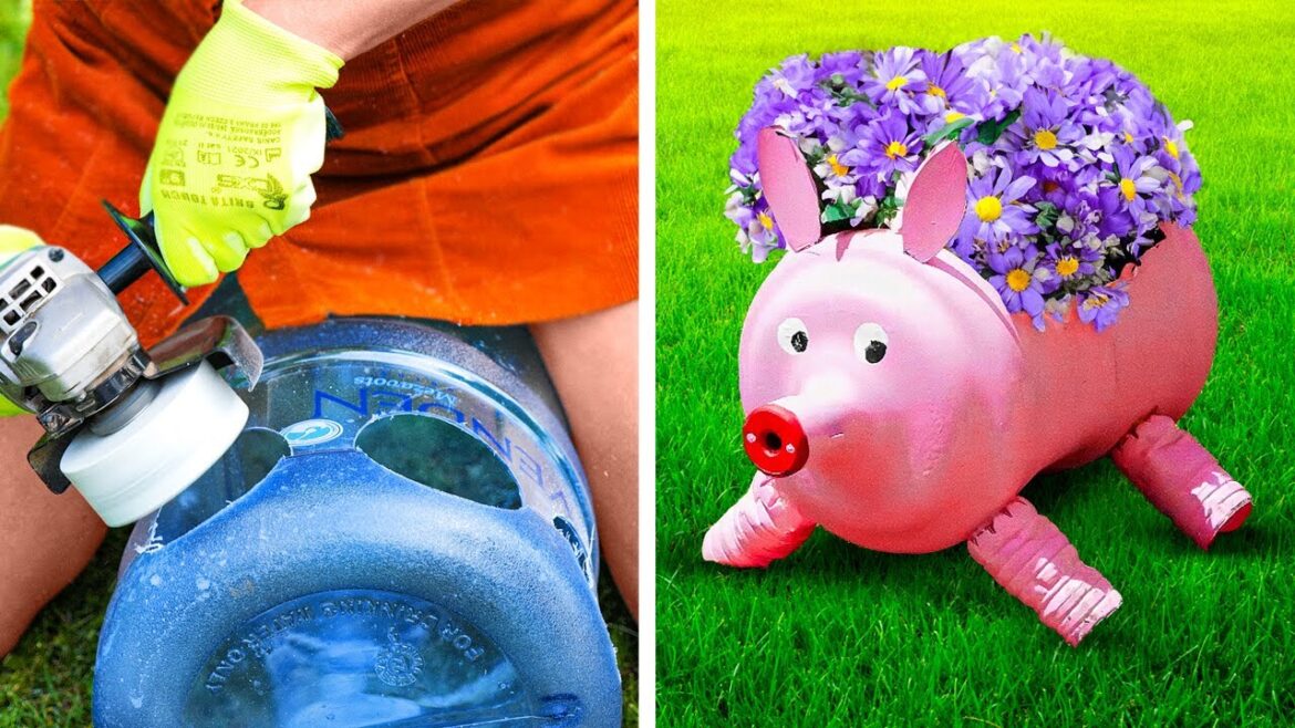 Upcycled Garden Decor from Household Items Upcycled Garden Decor from Household Items