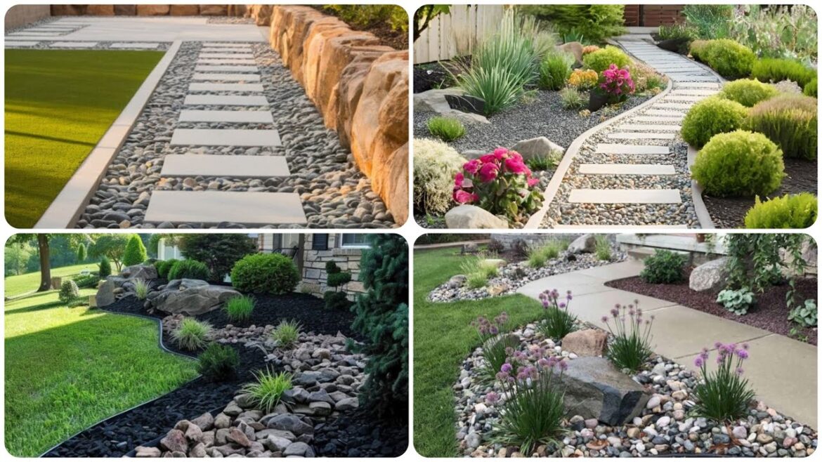 Front Yard landscaping idea with Rock | Front Yard Rock Garden landscaping idea | front yard gravel Front Yard landscaping idea with Rock | Front Yard Rock Garden landscaping idea | front yard gravel