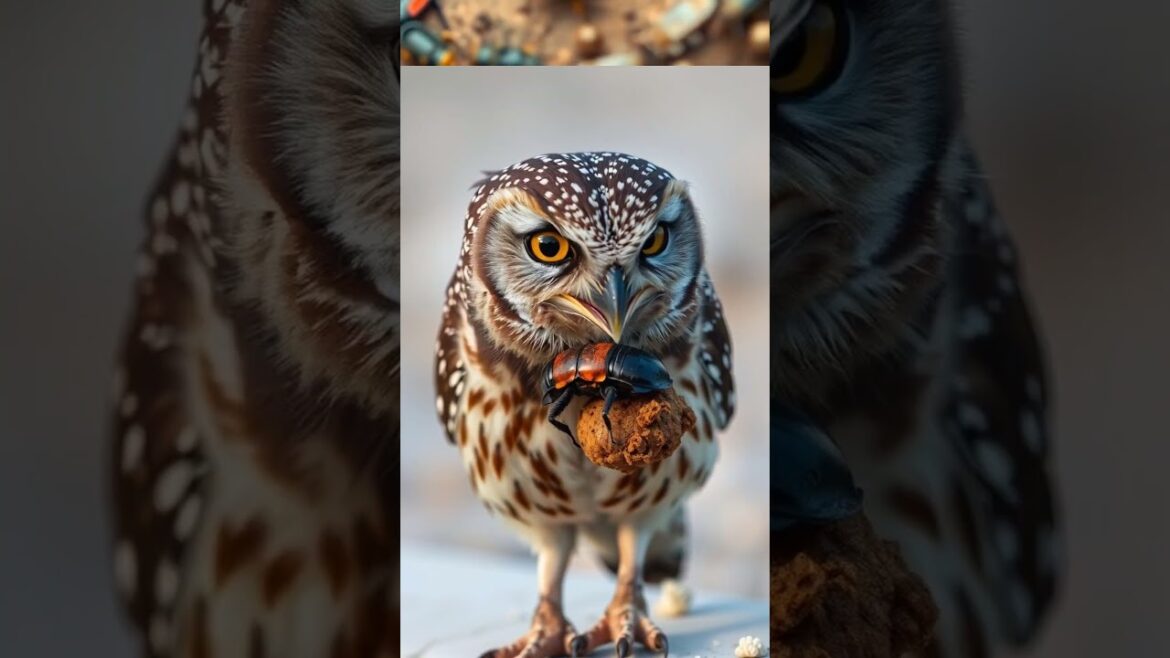 Owls and their tiny farmers burrowing owls unique strategy #geography #didyouknow #funfacts #animal