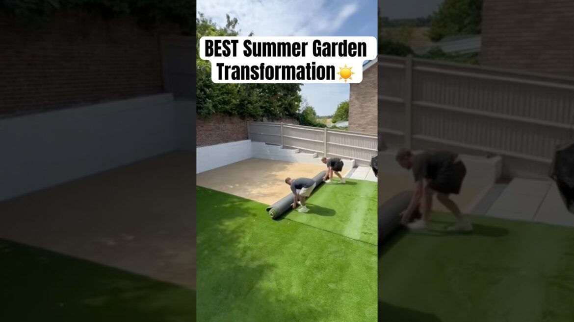 BEST Summer Garden Transformation☀️ #landscaping #garden #gardendesign  #summer #diy #summervibes