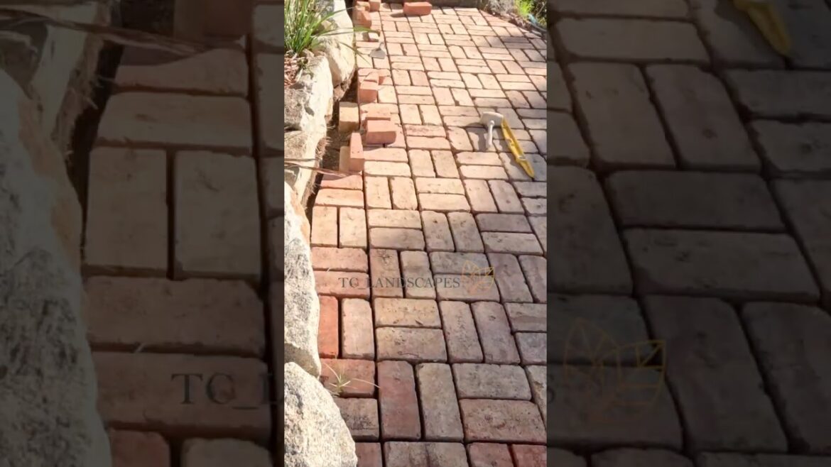 Hardscaping on a hill - Brick paving  #backyarddesign #gardendesign #garden