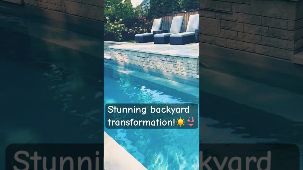 Gorgeous backyard transformation! #backyard #construction #pool #landscaping #design #patio #home