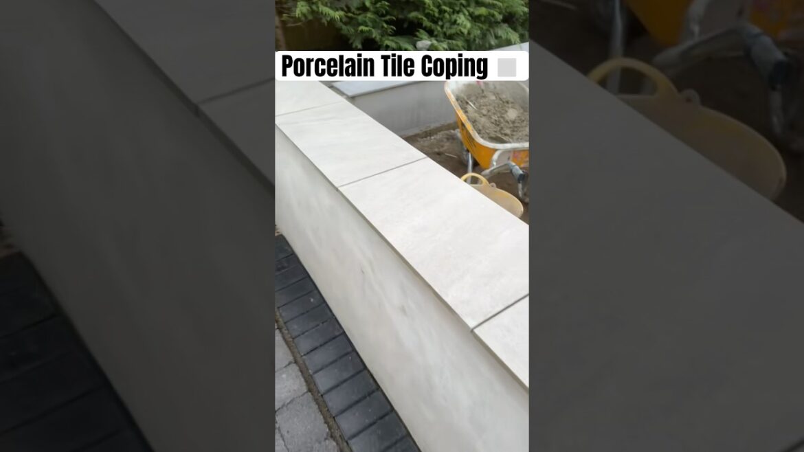 Porcelain Tile Coping◻️Cut Perfectly✅ #porcelain #coping #landscaping #diy #gardendesign #pavingtile Porcelain Tile Coping◻️Cut Perfectly✅ #porcelain #coping #landscaping #diy #gardendesign #pavingtile
