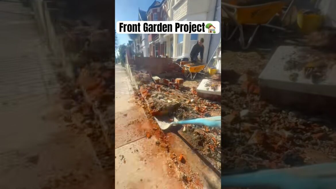 Front Garden Project🏡 #landscaping #garden #gardendesign #diy #construction #gardenmakeover