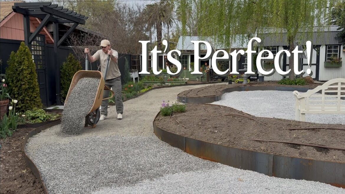 The Gravel Came, Planting Dahlias & A New Friend!🐈 || Visit Our Garden